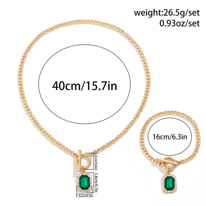 Gemstone Jewelry Set (2pc)